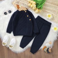 JOULYSHOUSE Knitted Infant Boy Clothes – Cozy Sweater and Pants Set for Newborns and Toddlers, Perfect for Fall and Winter